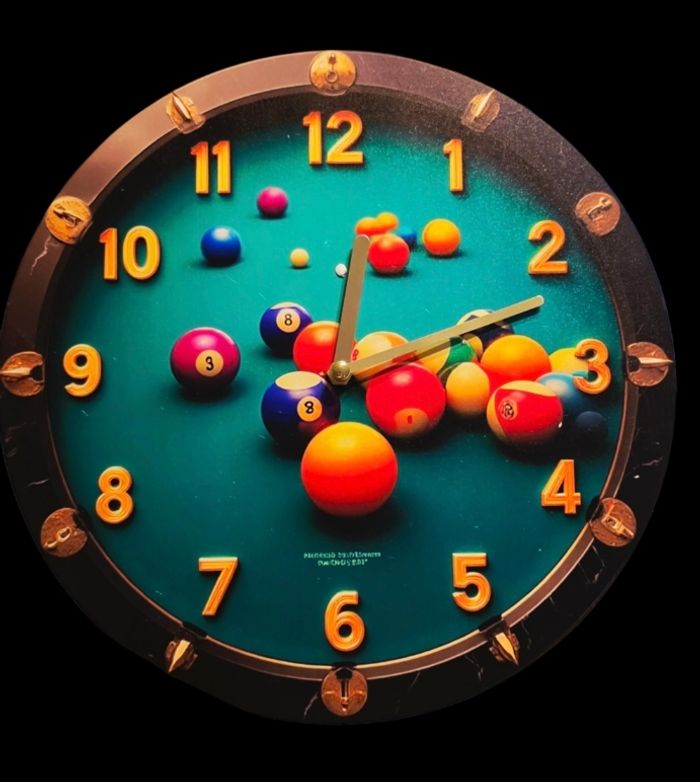 💥Magnifique Horloge motif billard