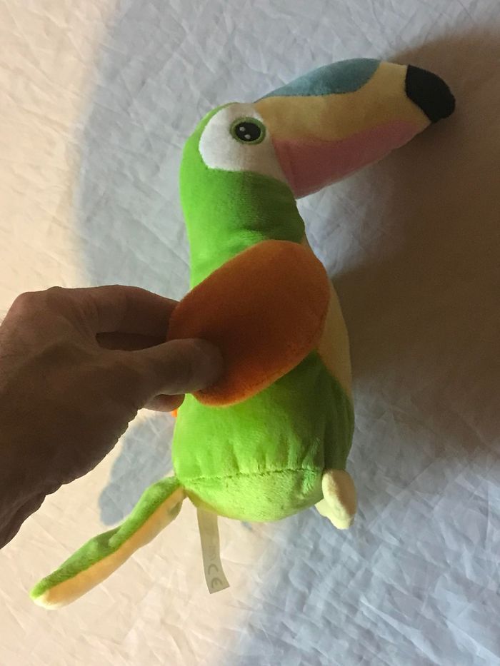 Petit Pélican Multicolore Oiseau Animal Faune Peluche Petits Enfants Bébés - photo numéro 8