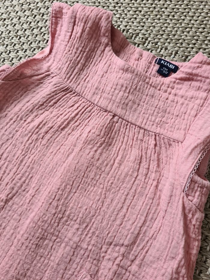 Robe sans manche avec culotte assortie rose poudrée - 12 mois - photo numéro 4