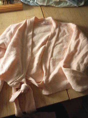 Gilet cache coeur rose