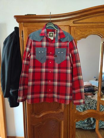 Chemise rouge à carreaux M