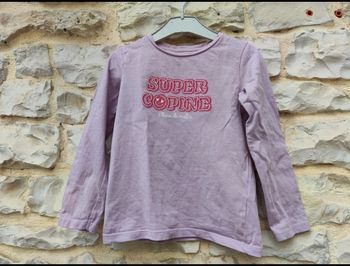 🌞T-shirt fille manches longues violet Gémo 5 ans🌞 envoie rapide aujourd'hui ou demain