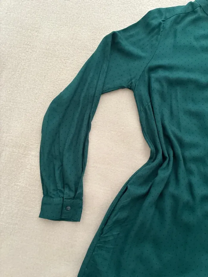Robe vert foncé à poids noir Kiabi taille 34 en très bon état - photo numéro 7