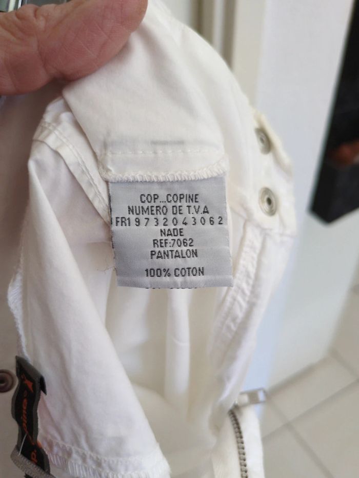 Pantalon blanc coton Cop copine 36 - photo numéro 8