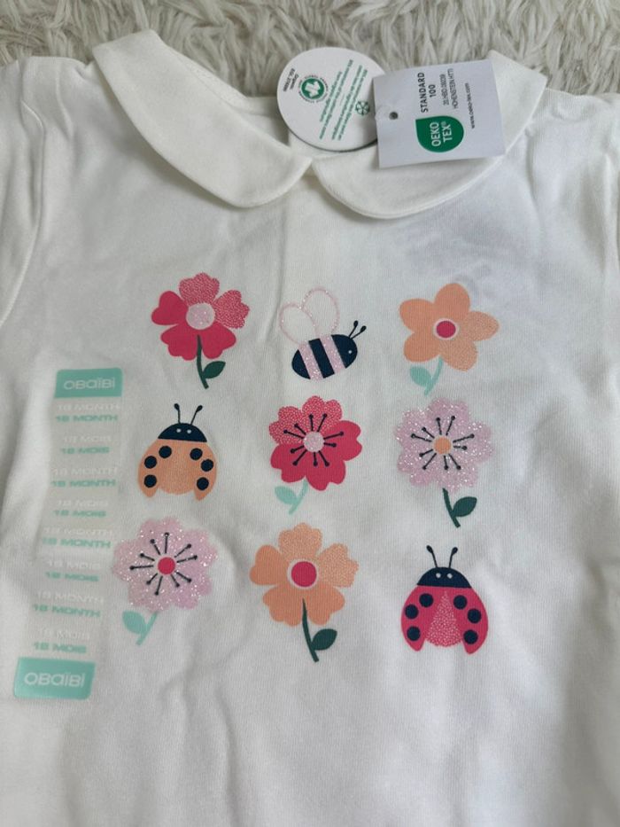 T-shirt manches longues Obaibi taille 18 mois - photo numéro 2