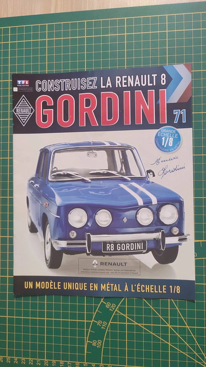 Fascicule seul sans pièce N°71 Renault R8 Gordini 1/8 1/8ème Eaglemoss collections #A67
