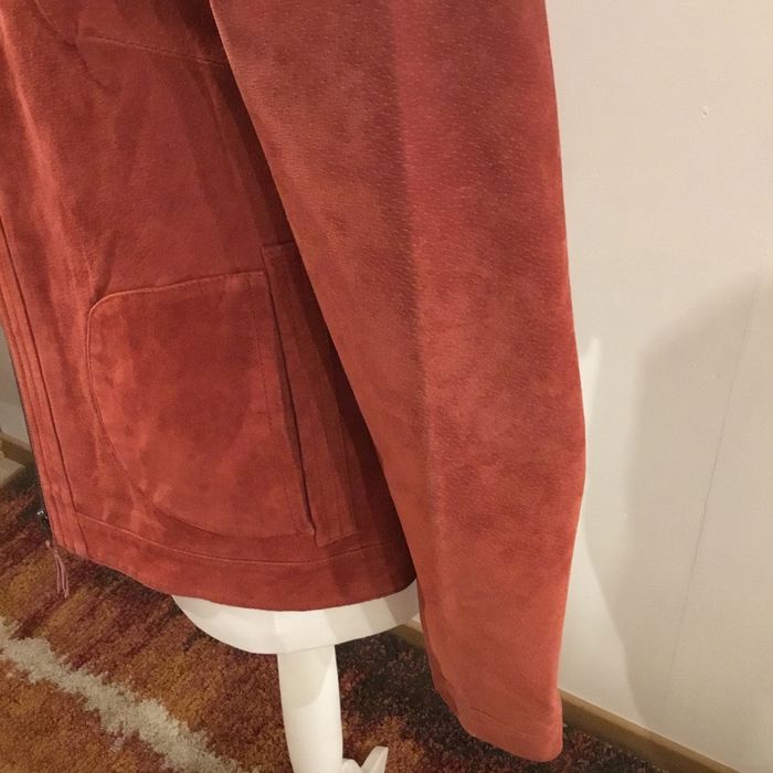 Blouson femme en daim rose foncé - photo numéro 5