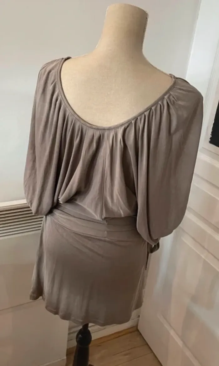 Paul & joe sister blouse tunique grise satinée Femme taille 40 - photo numéro 2