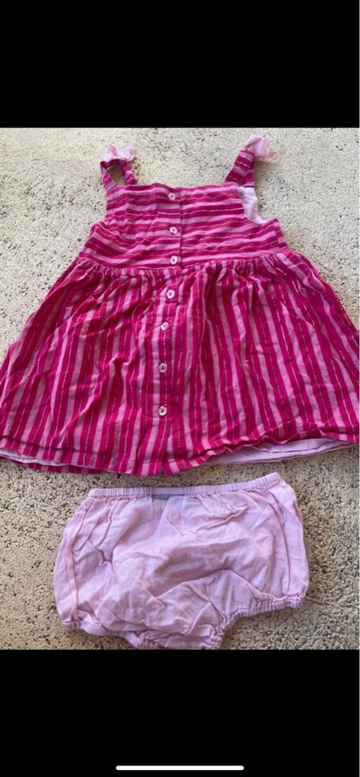 Robe rose sergent major avec sa culotte rose clair - photo numéro 3