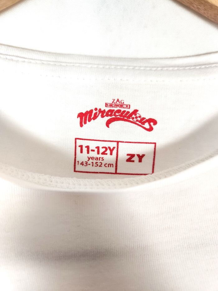 T-shirt Miraculous Ladybug, Blanc, Manches Longues, Taille 11 - 12 Ans - photo numéro 3