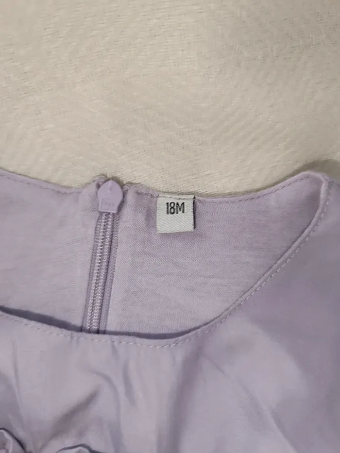 🎀 robe uni couleur lilas taille 18 mois 🎀 - photo numéro 3