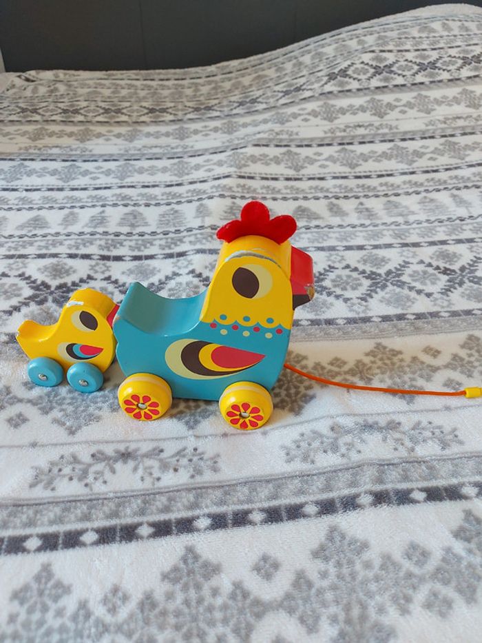 Poule et poussin à tirer - photo numéro 2