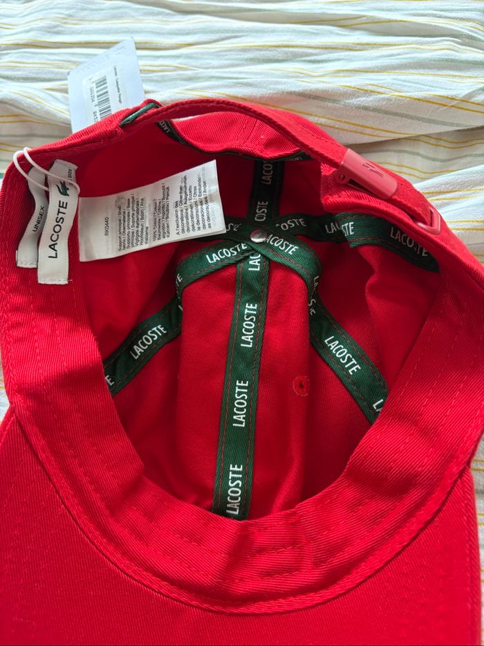 Casquette Lacoste Rouge taille unique - photo numéro 2