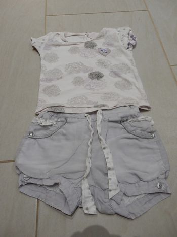 Ensemble tee-shirt et short 6 mois