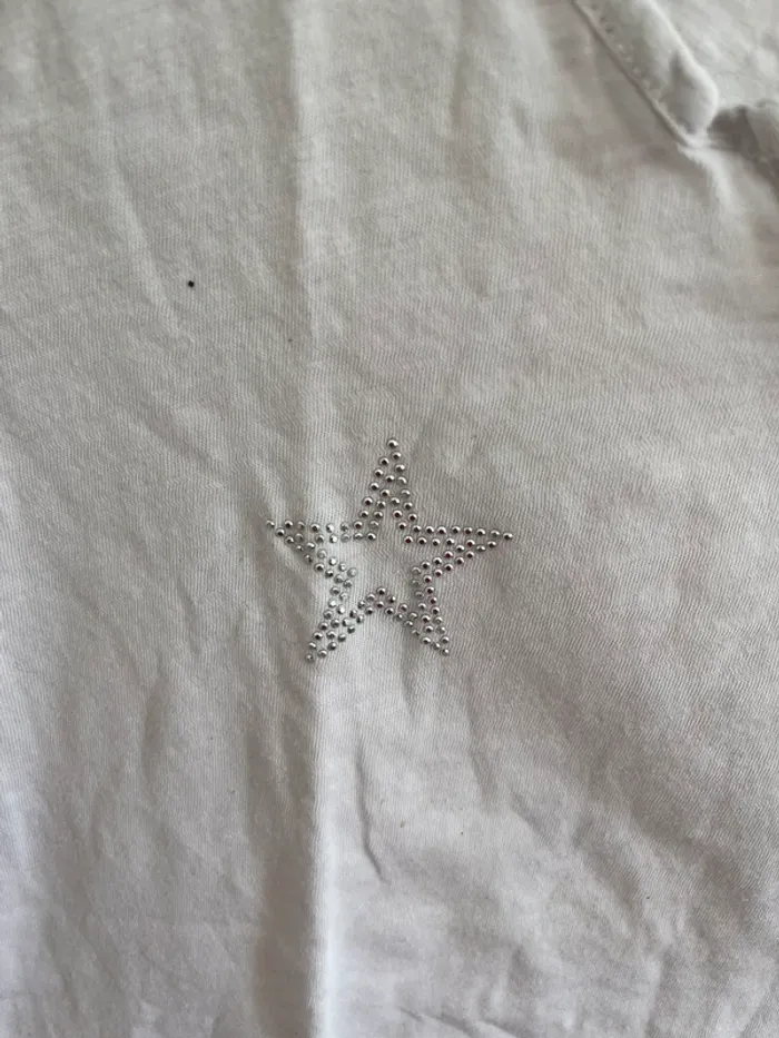 T-shirt blanc étoile - photo numéro 2