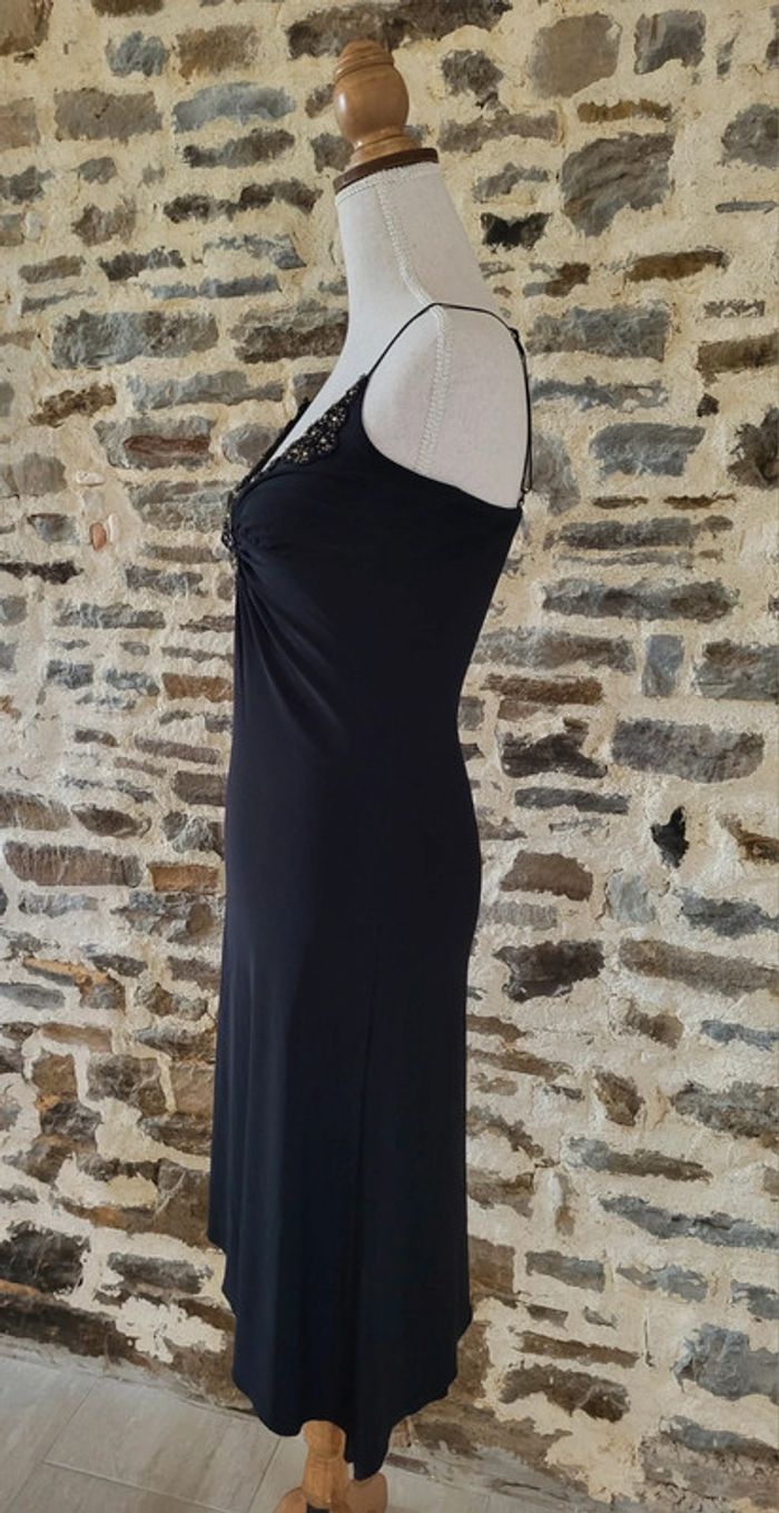 Robe noire moulante détails perles dorées Jaune Rouge Taille S ou 36 - photo numéro 5