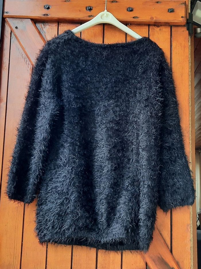 Pull noir tout doux, taille L - photo numéro 2