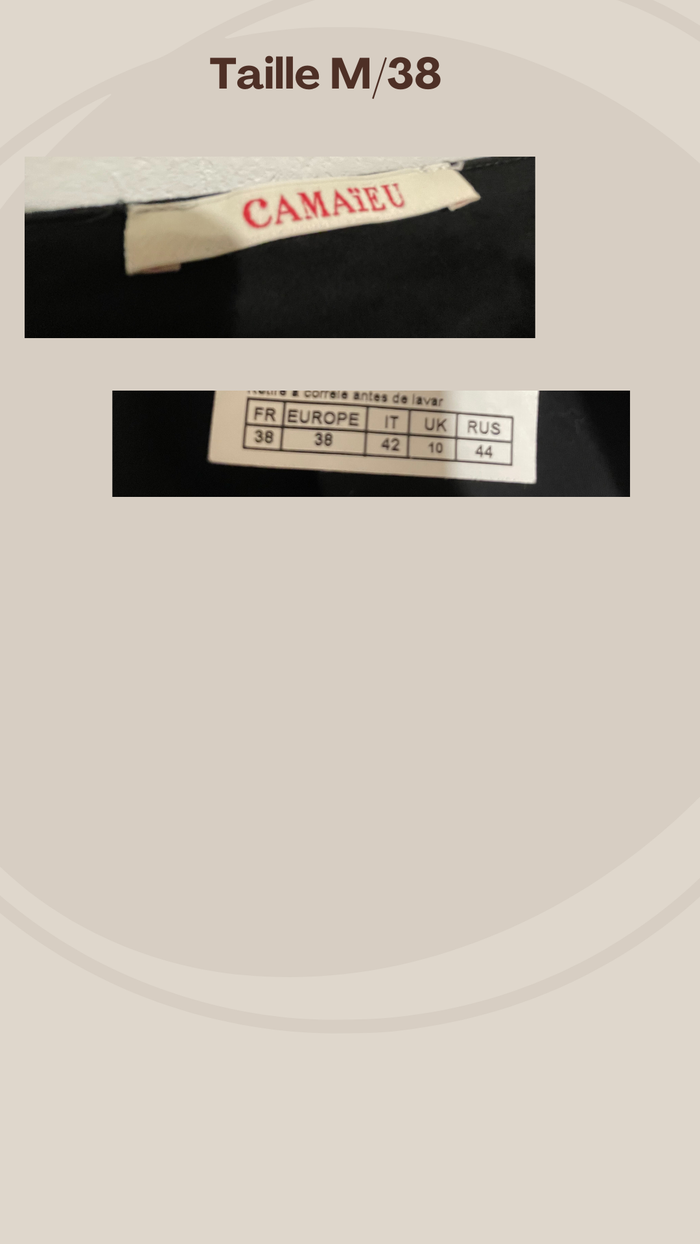 Robe chemise noire cintrée  - Taille 38/M - photo numéro 2