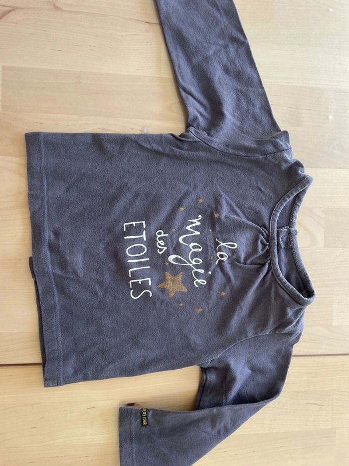 Lot de 12 tee shirts ML 12 mois fille - photo numéro 2