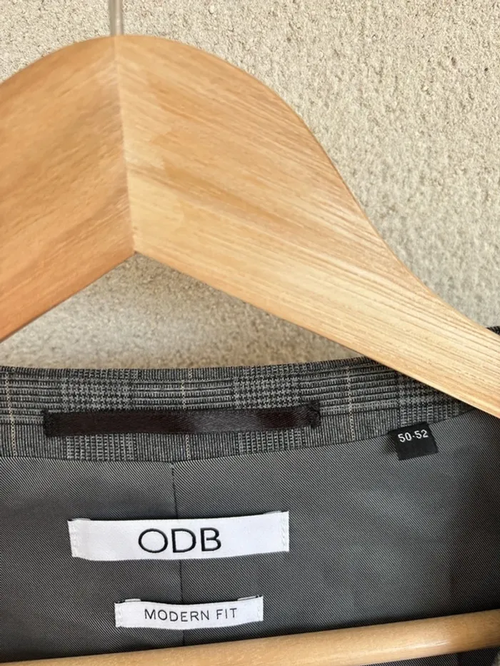 Gilet de costume gris foncé à carreaux taille 50/52 ODB - photo numéro 2