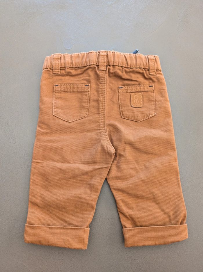 Pantalon marron Okaïdi - Taille : 3 Mois - photo numéro 2
