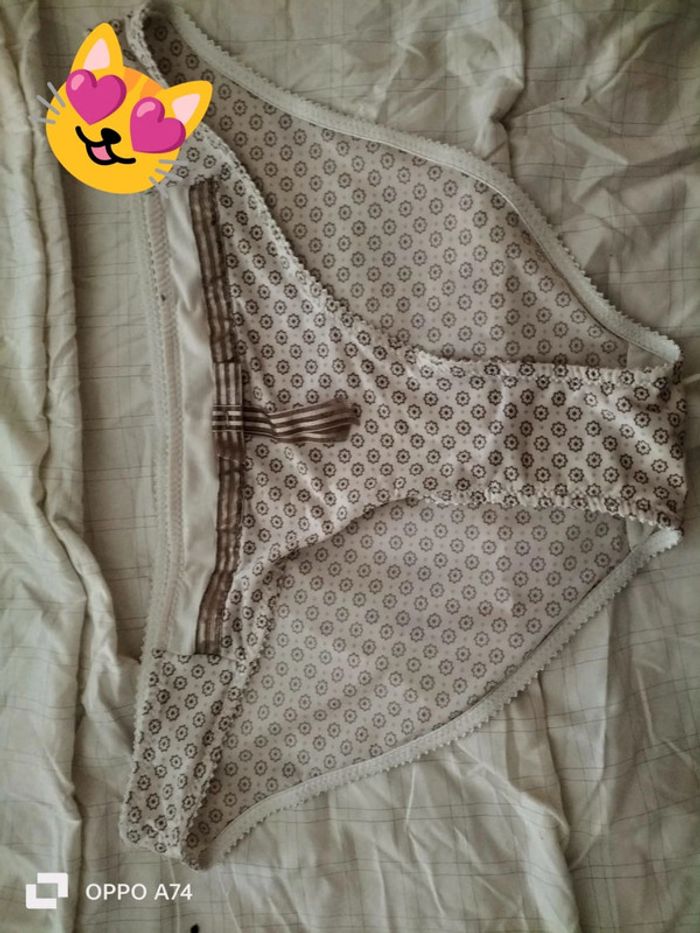 Culotte blanche et beige 40