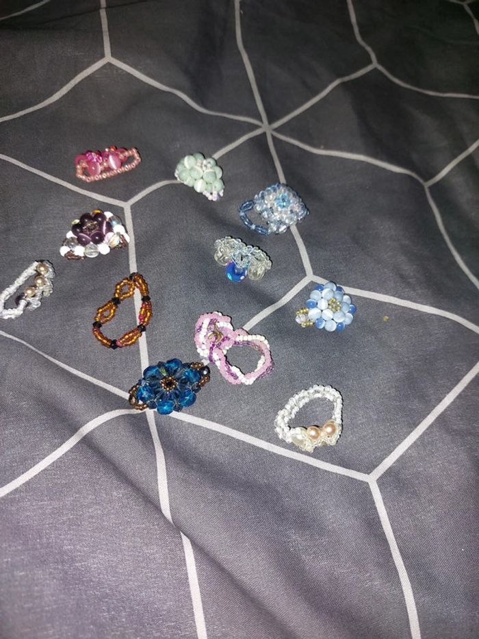 Lot bague en perles - photo numéro 3