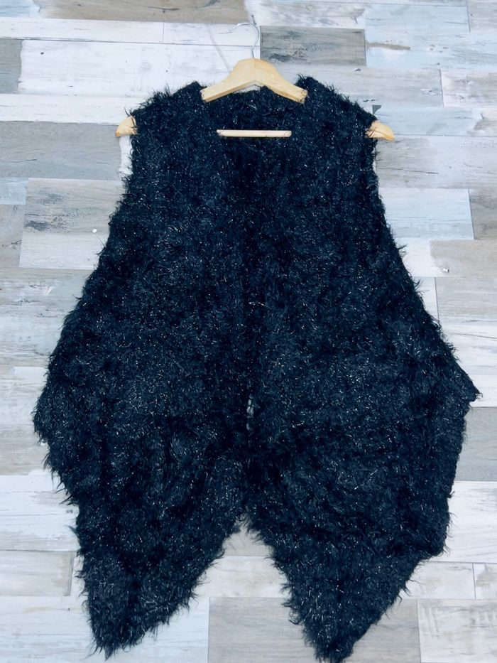 Gilet pull asymétrique scintillant argenté - photo numéro 5