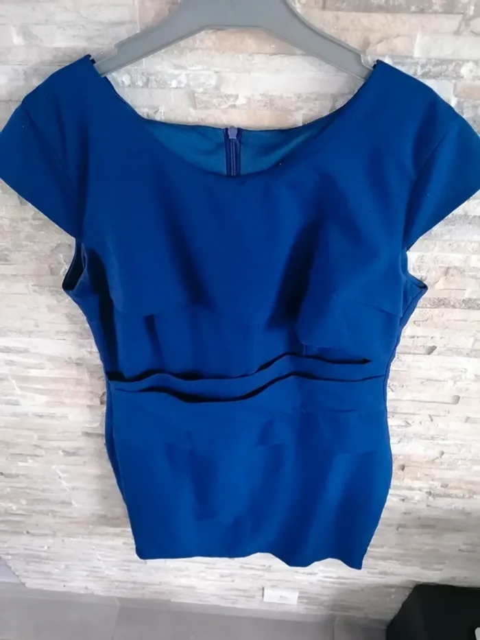 Robe de soirée bleu électric taille 40 - photo numéro 3