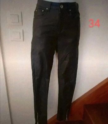 Jeans en tissu ciré femme.34..