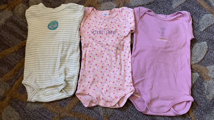 Lot de 6 bodies manches longues fille 6 mois - photo numéro 2