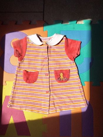 Robe rayée orange