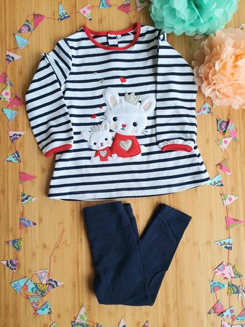 Ensemble leggings et haut neuf 2 ans