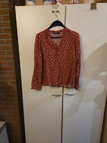 Blouse légère manche longue bordeaux/rouge Kiabi S