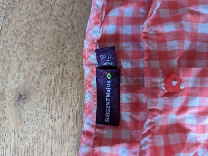 Barboteuse vichy sergent major 9 mois - photo numéro 2