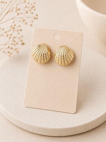 Boucles d’oreilles coquillages dorées