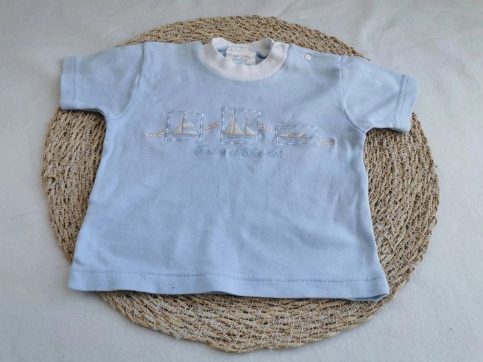Tee-shirt 👣 manches courtes, garçon, tartine et chocolat, 6 mois - photo numéro 8