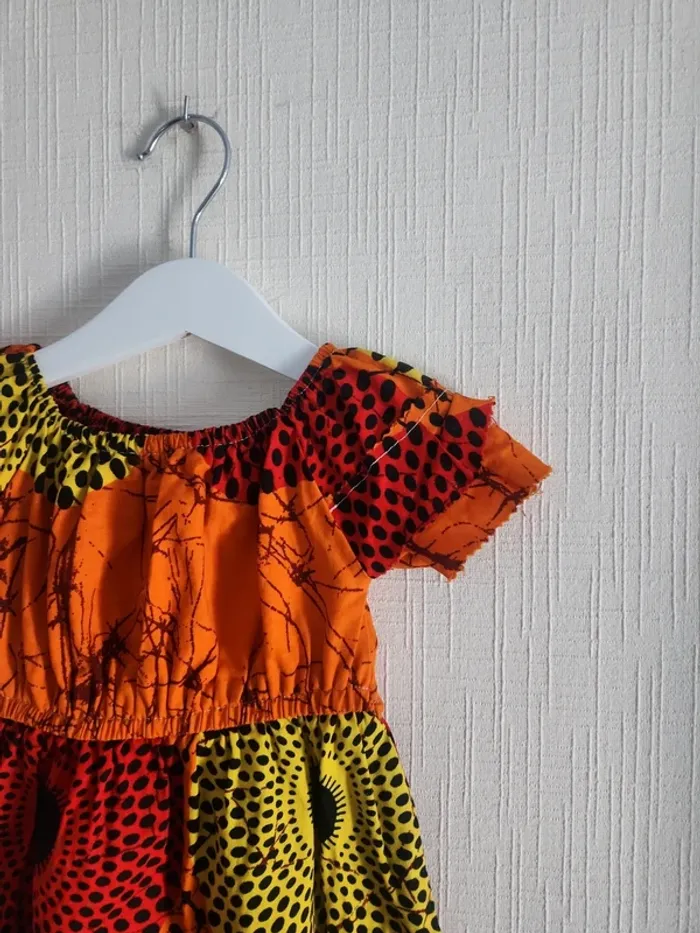 Robe tissu Wax artisanale 3 ans - photo numéro 3