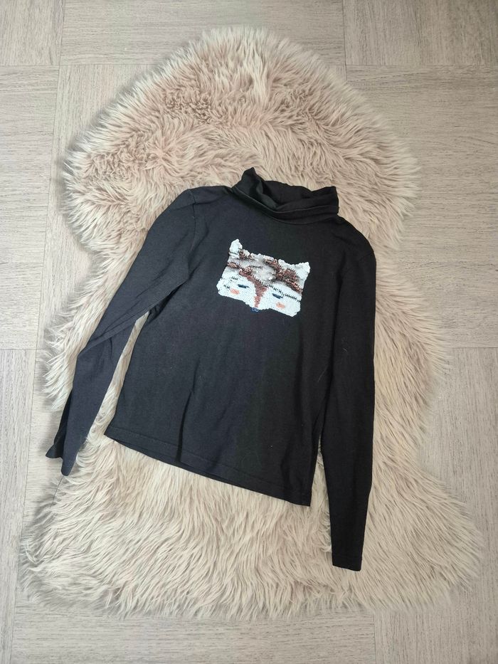 Pull col roulée à sequins réversible * Vertbaudet * - photo numéro 2