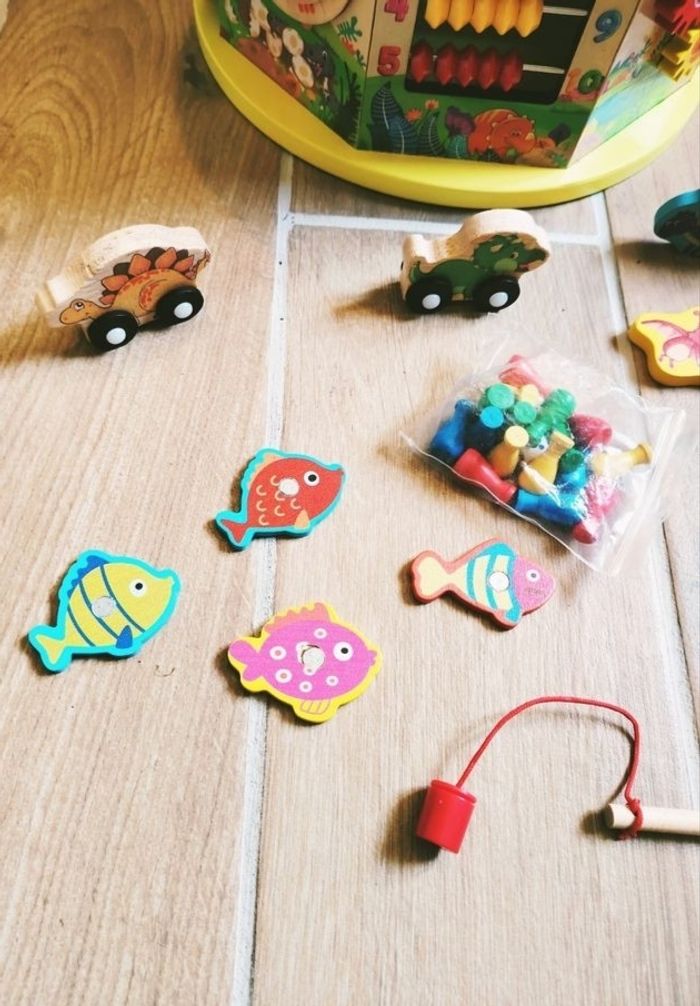 👶Jeu d'éveil - Grand cube multi activités 12 en 1 en bois et plastique - photo numéro 9