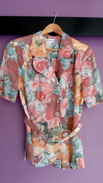 Blouse imprimée vintage neuve