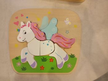 Puzzle bois licorne
