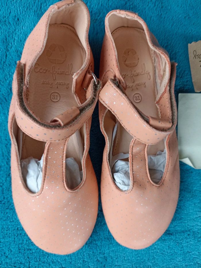 Ballerines cuir Plumetis Easy Peasy T.31 Neuves - photo numéro 2
