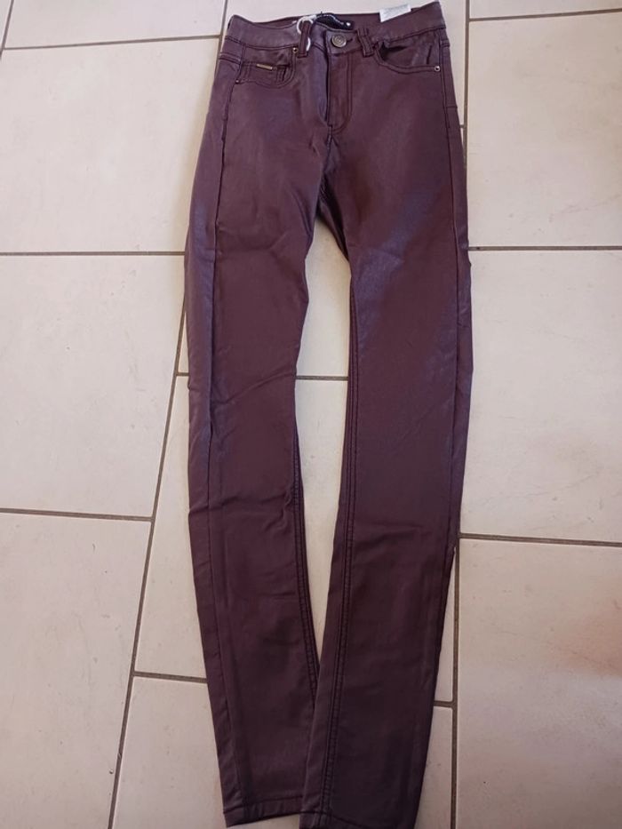 Jean violet pailleté XS