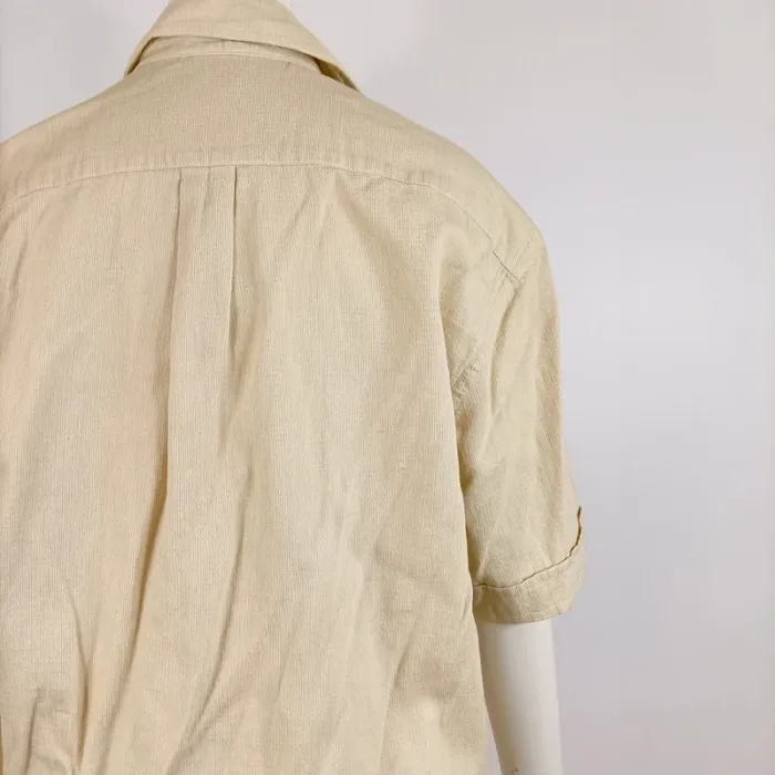 Chemise beige Sergio Tacchini vintage – 100 % coton, manches courtes L A650 - photo numéro 12