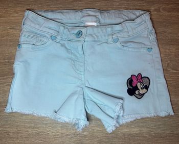 Short en Jean’s turquoise Minnie et flamant rose /