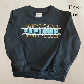 Sweat enfant garçon T5-6 ans svrn code neuf