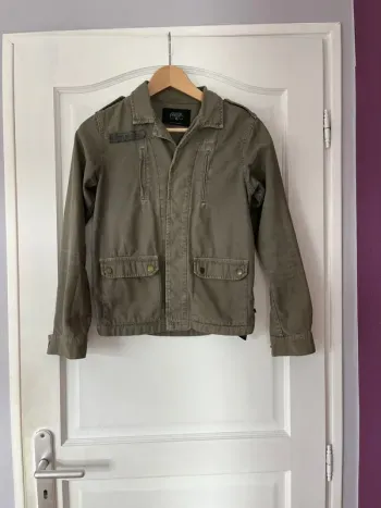 Veste militaire kaki – Le Temps des Cerises – Taille XXS – Tendance & Intemporelle