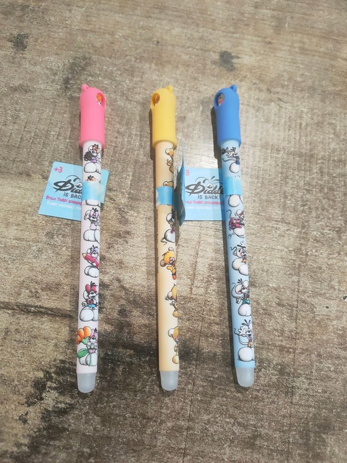 Lot de 3 stylos de la collection Diddl is back