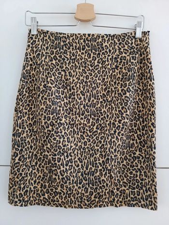 Jupe vintage tube wild léopard